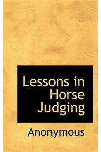 Lessons in Horse Judging