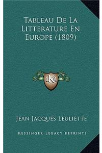 Tableau De La Litterature En Europe (1809)