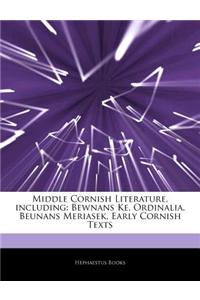 Articles on Middle Cornish Literature, Including