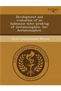 Development and Evaluation of an Isoleucine Ester Prodrug of Acetaminophen