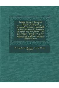 Tabular Views of Universal History: A Series of Chronological Tables Presenting, in Parallel Columns, a Record of the More Noteworthy Events in the History of the World from the Earliest Times Down to the Present Day, Together with an Alphabetical