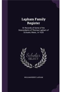 Lapham Family Register