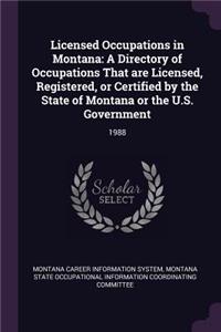 Licensed Occupations in Montana