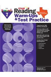 Staar: Reading Warm Ups and Test Practice G7 Workbook