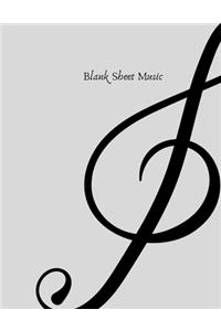 Blank sheet music notebook, songwriting and composition Manuscript staff