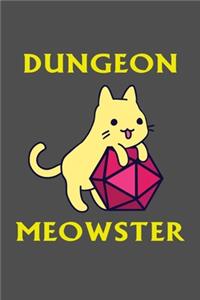 Dungeon Meowster DnD Notebook Journal 100 Lined Pages matte.