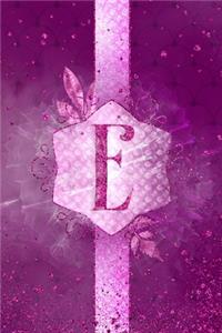 E: Ballerina Princess Letter E Monogram Lined Journal