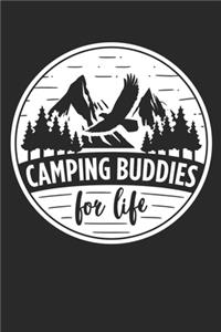Camping Notebook - Camping Buddies for Life - Gift for Rv Campers, Nature Lovers And Adventurers - Camper Diary - Camper Writing Journal