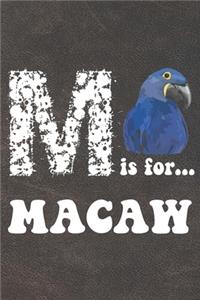 M Is For Macaw Notebook Journal