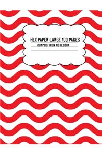 Hex Paper Large 100 Page Composition Notebook