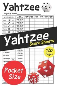 Pocket Size Yahtzee Score Sheets