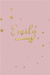 Emily: Personalized Journal to Write In - Rose Gold Line Journal