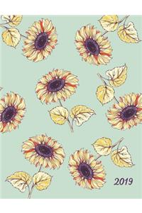 2019 Planner Sun Burnt Sunflowers