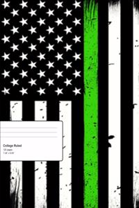 Thin Green Line Composition Notebook