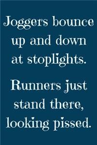Notebook for Jogging Enthusiasts, Medium Ruled Journal Joggers Bounce Up and Down