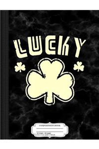 Retro Lucky Shamrock Composition Notebook