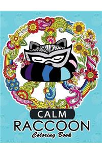Calm Raccoon Coloring Book for Adults