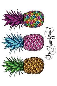 2017, 2018, 2019 Weekly Planner Calendar - 70 Week - Pineapple