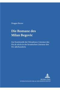 Die Romane Des Milan Begovic