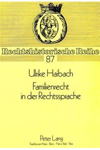 Familienrecht in der Rechtssprache