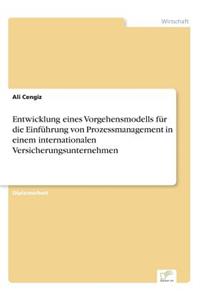 Entwicklung eines Vorgehensmodells für die Einführung von Prozessmanagement in einem internationalen Versicherungsunternehmen