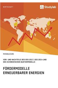 Fördermodelle Erneuerbarer Energien. Vor- und Nachteile des EEG 2017, EEG 2014 und des schwedischen Quotenmodells