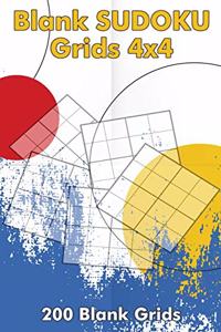 Blank Sudoku Grids 4x4, 200 Blank Grids
