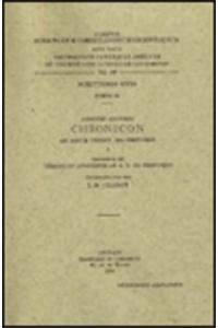 Anonymi Auctoris Chronicon Ad A.C. 1234 Pertinens, I. Praemissum Est Chronicon Anonymum Ad A.D. 819 Pertinens. Syr. 56. = Syr. III, 14