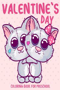 Valentine`s Day Coloring Book for Preschool