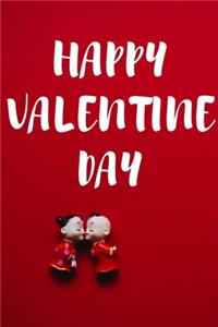 Happy Valentine's day lined notebook to write in