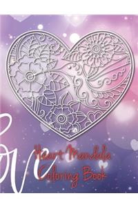 Heart Mandala Coloring Book