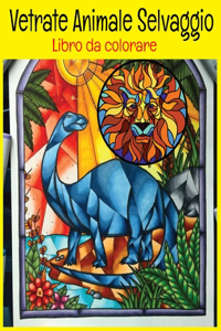 Vetrate Animale Selvaggio Libro da colorare