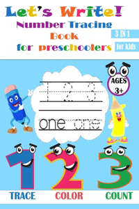 Let's Write! Number Tracing Book for preschoolers