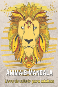 Animais Mandala - Livro de colorir para adultos