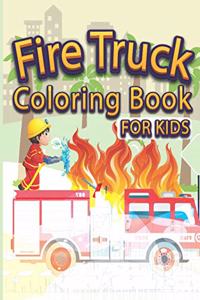 Fire Truck Coloring Book For Kids