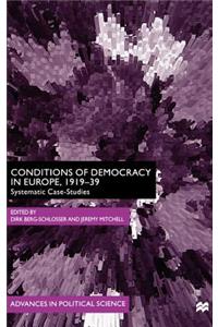 Conditions of Democracy in Europe, 1919-39