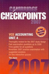 Cambridge Checkpoints VCE Accounting Unit 4 2007