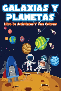 Galaxias Y Planetas Libro De Colorear Con Actividades Para Niños