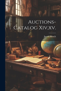 Auctions-catalog Xiv, xv.