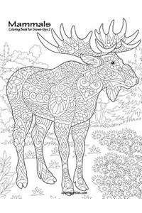 Mammals Coloring Book for Grown-Ups 2