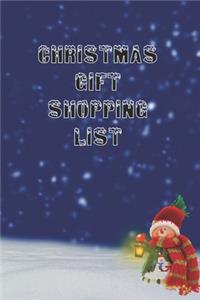 Christmas Gift Shopping List