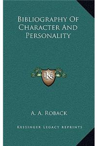 Bibliography of Character and Personality