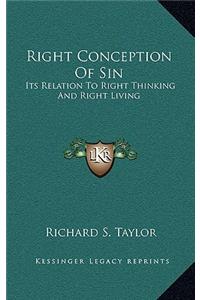Right Conception Of Sin