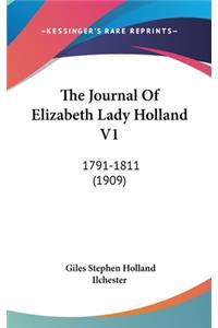 Journal Of Elizabeth Lady Holland V1