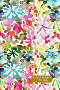2022-23 Watercolor Garden 2-Year Pocket Planner (24-Month Calendar)