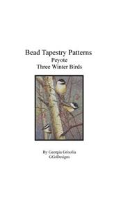 Bead Tapestry Patterns Peyote Three Winter Birds