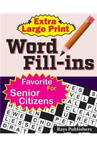Extra Large Print WORD FILL-ins