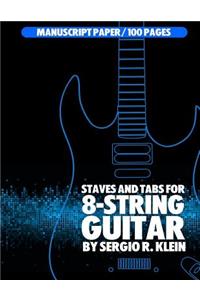 Staves and TABS for 8-String Guitar