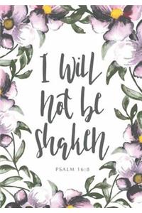 I will not be shaken PSALM 16