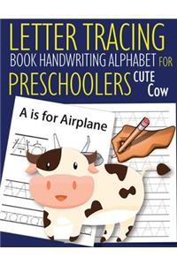 Letter Tracing Book Handwriting Alphabet for Preschoolers Cute Cow